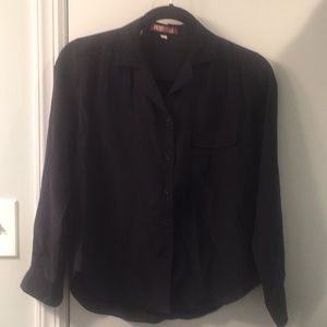 Black silk blouse